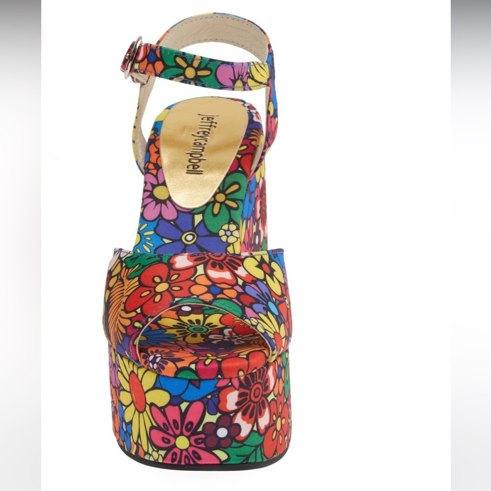 Jeffrey Campbell Dazing Floral Platform Wedge Sandals - Picture 3 of 10